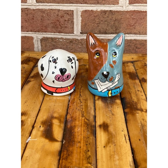 Vintage Dogzilla Salt and Pepper Shakers DOGS Candance Reiter Designs - Picture 1 of 7